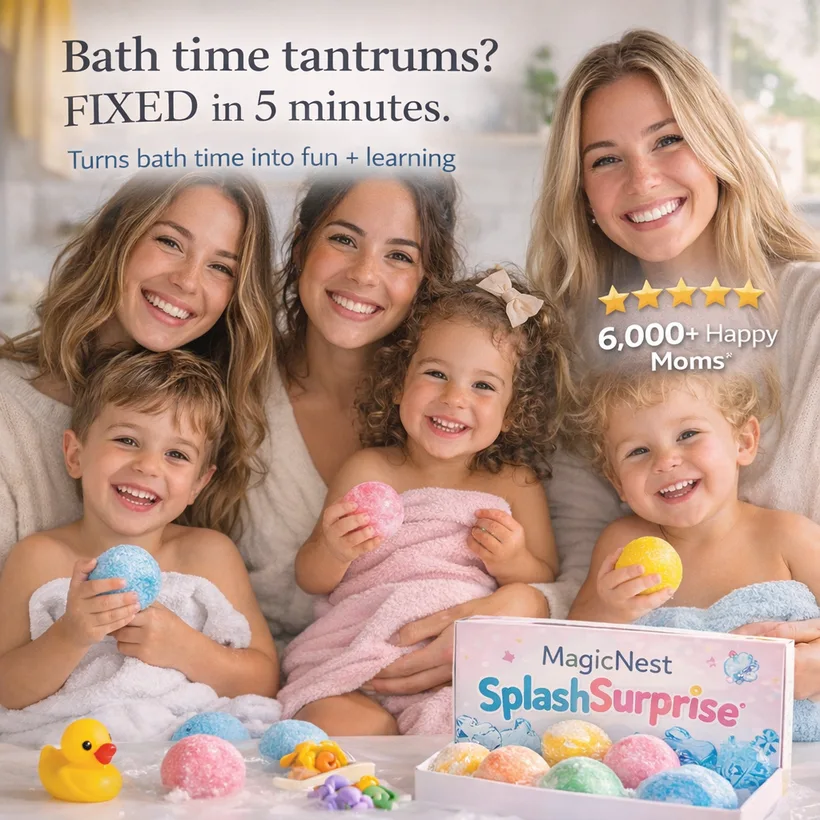 Enfant qui joue avec les jouets surprise de bain